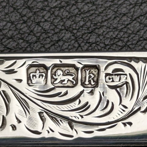 1902 年英國古董白珍珠貝殼手柄純銀雕刻刀片折疊筆刀